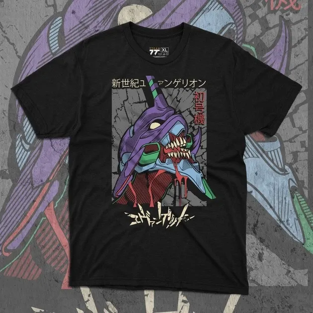 Футболка для підлітка хлопчика з принтом Evangalion Ева 01 #2 Розмір 160 Anime10665 Дніпро - фото 1