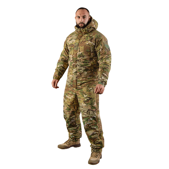 Зимний тактический водонепроницаемый комплект Defender 7 lvl (куртка и штаны) Мультикам L Винница