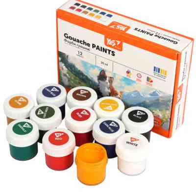 Гуашевые краски Yes Orange Line 12 кольорів по 20 мл (230432) Винница