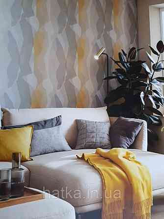 Обои виниловые на флизелине Marburg 31863 New modern панно геометрические фигуры волны абстракция разные цвета Киев