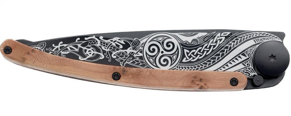 Універсальний Складаний Ніж з лазерним гравіюванням Кельтська Deejo "37 грам" (1GB000171) Нержавіюча сталь Нововолинськ - фото 8