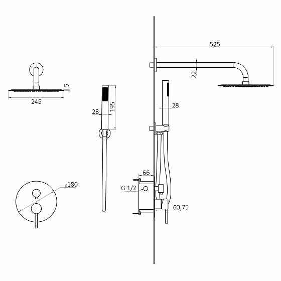 Душова система Globus Lux LAZER Pro GLPR-205-00-SMART Київ