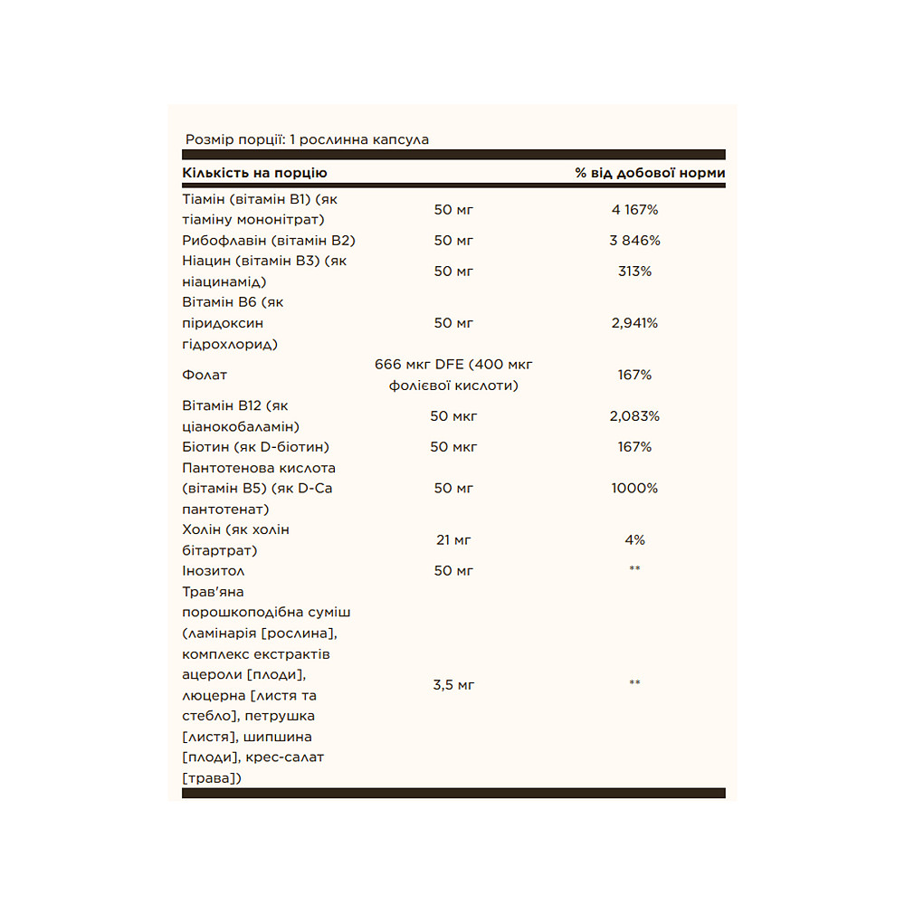 B-Complex 50 - 100 vcaps Луцьк - фото 2