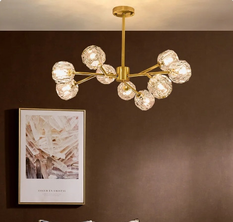 Світлодіодна люстра Смарагд 8609 (Золотиста) на 9 плафонів Київ - фото 2