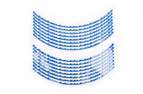 Наклейка на колесо 17 декор (16шт, синяя) (#6065) Мукачево