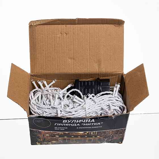 Гірлянда Нитка 30 м, 300 LED, білий провод Київ