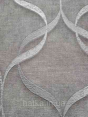 Шпалери вінілові на флізелін Zambaiti C88106 ABITAT стрічки світло сірі металеві срібні Київ