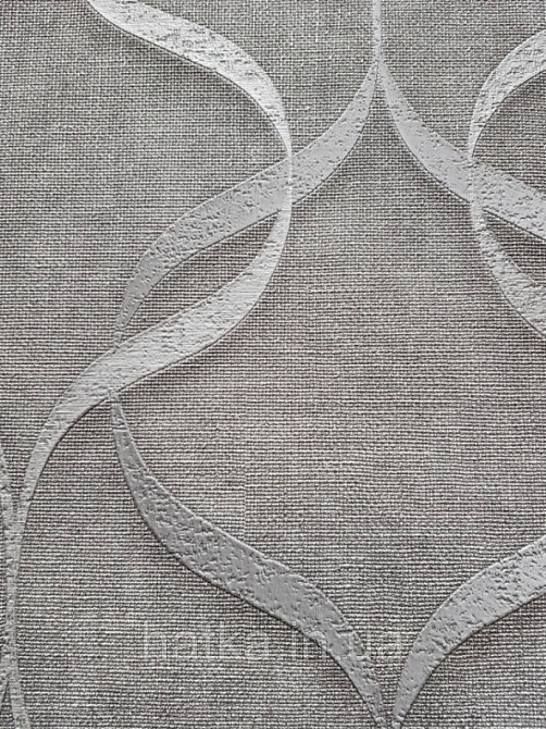 Шпалери вінілові на флізелін Zambaiti C88106 ABITAT стрічки світло сірі металеві срібні Київ - фото 3