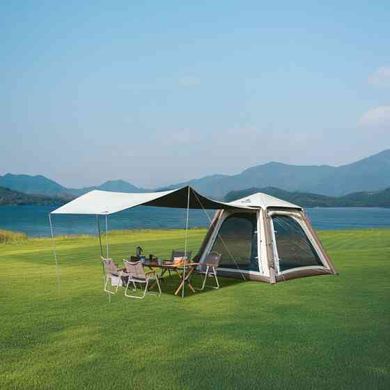 Намет чотиримісний автоматичний надувний із тентом Naturehike Ango CNK2550WS017, коричневий Рівне