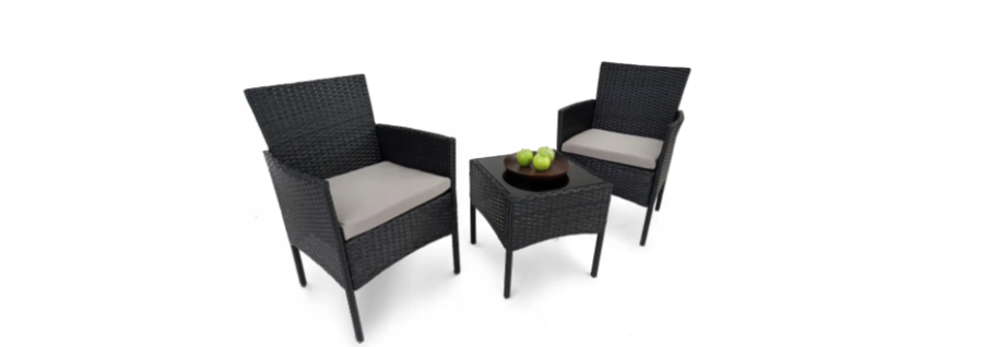 Набір меблів з ротанга LUXURY для саду, балкона, тераси та дачі, зручний комплект: стіл і два крісла Київ - фото 2