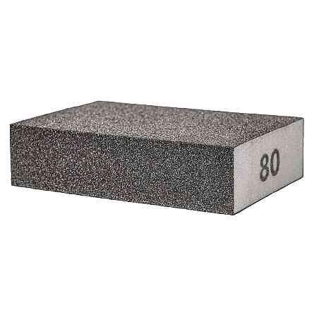 Губка шлифовальная четырехсторонняя 100×70×25мм P80 SIGMA (9130651) Ровно
