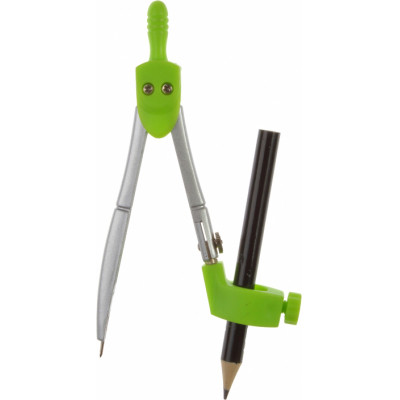 Циркуль Economix с запасными грифелями и адаптером, зеленый (E81420) Винница - изображение 3