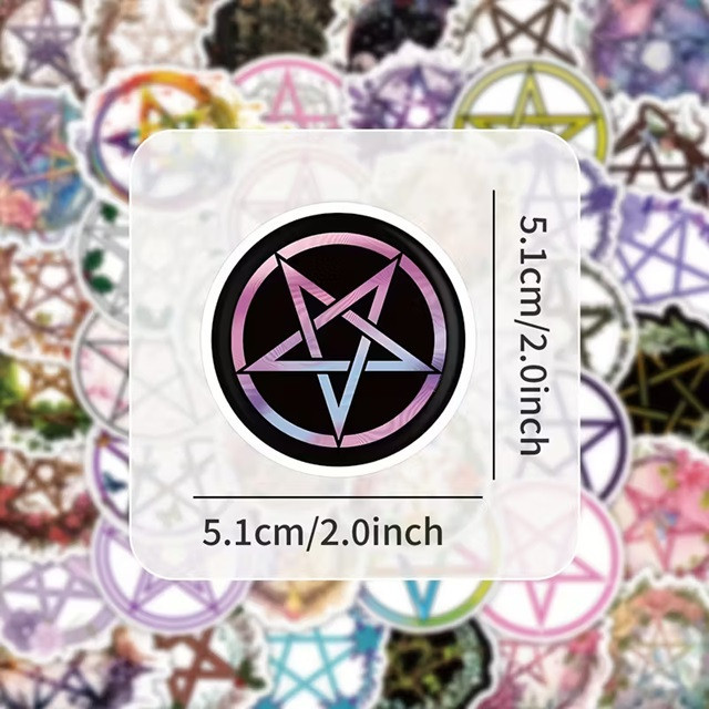 Набор наклеек Пентаграмма – 52 шт Киев - изображение 3