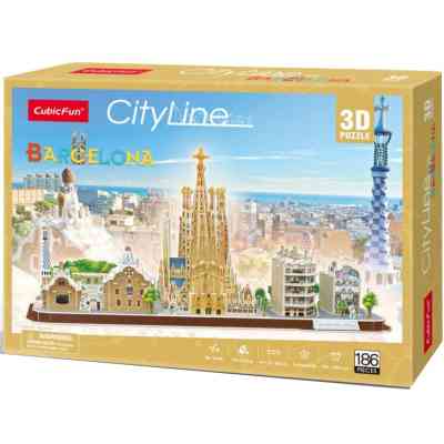 Пазл Cubic Fun Тривимірна головоломка-конструктор City Line Barcelona (MC256h) Вінниця