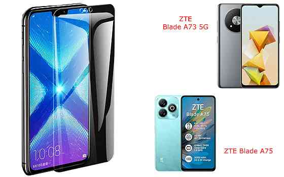 Захисне скло NeoGlass для ZTE Blade A73 5G, Blade A75 – надпрозоре та стійке Київ