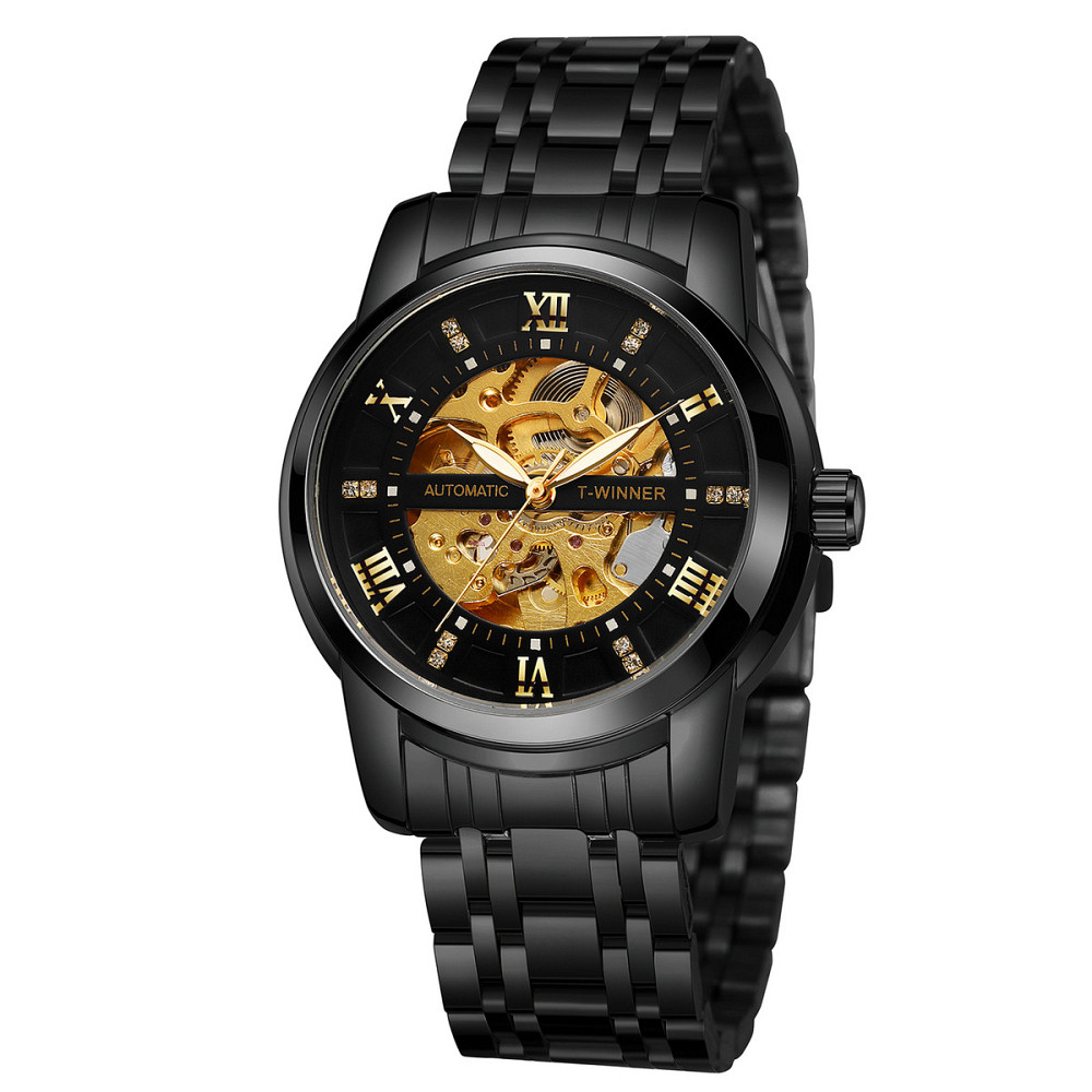 Часы мужские механические Winner Triumph R-Series (2 ремешка) Черный Винница - изображение 12