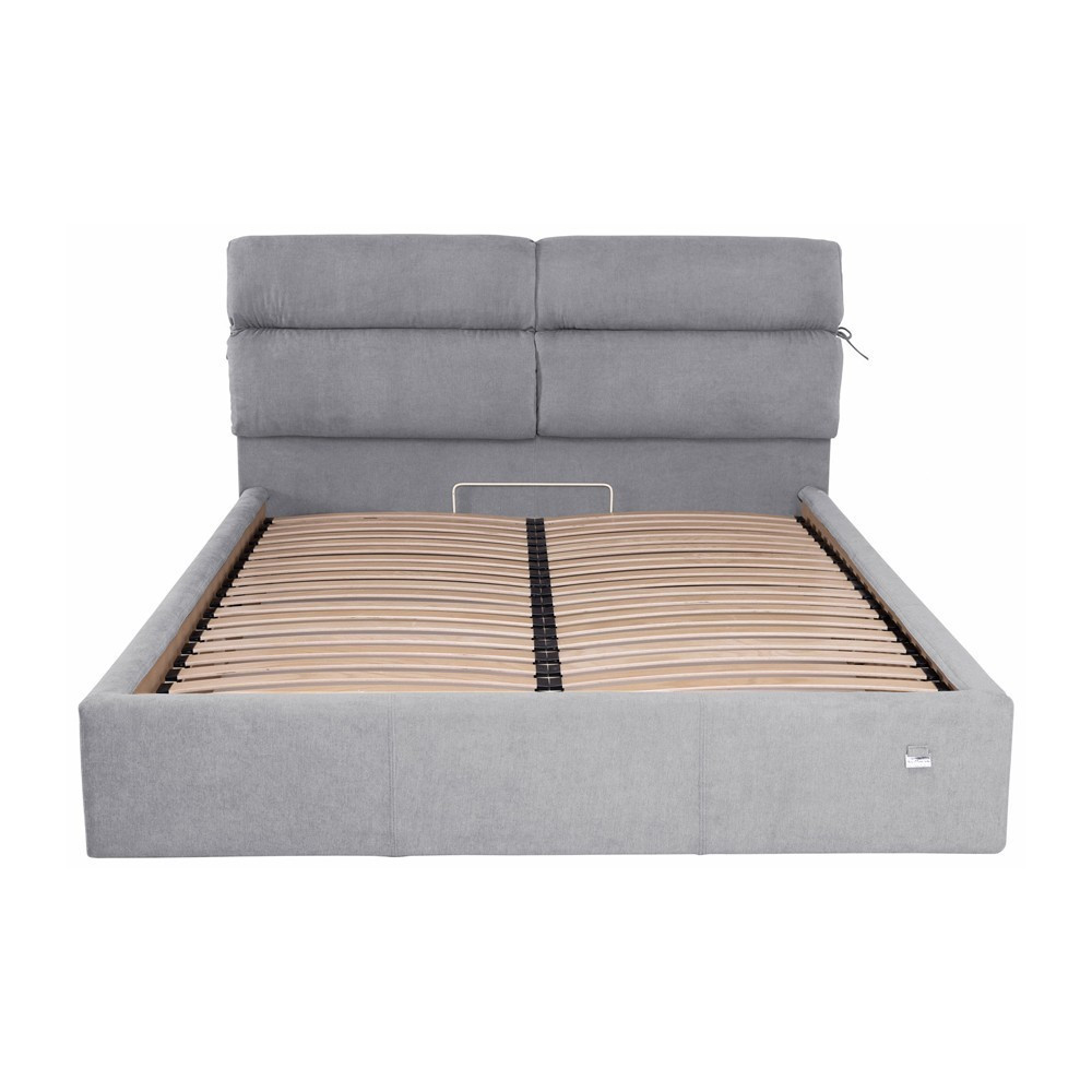 Кровать EdinburghDesign Rosto 93 VIP с дополнительной металлической цельносварной рамой 90x200 серый Киев - изображение 2