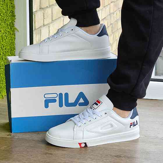 Мужские Кроссовки FILA Белые Кеды Фила Кожаные (размеры: 40,41,42,43,44) Видео Обзор Днепр