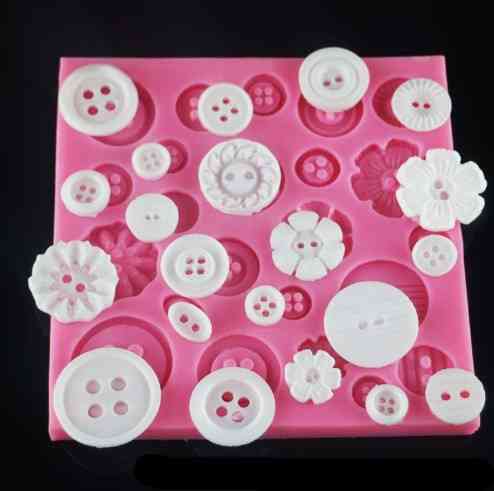 Молд Пуговицы 98 на 98 мм розовый Киев