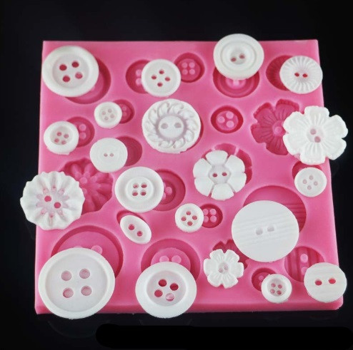 Молд Пуговицы 98 на 98 мм розовый Киев - изображение 5