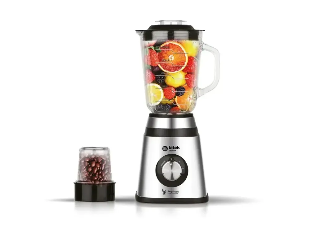 Стационарный блендер 2 в 1 BITEK BT-2834, 2800Вт, 1.5л, 300 мл, 6 лезвий в мульти-чаше, импульсный режим Одесса - изображение 3