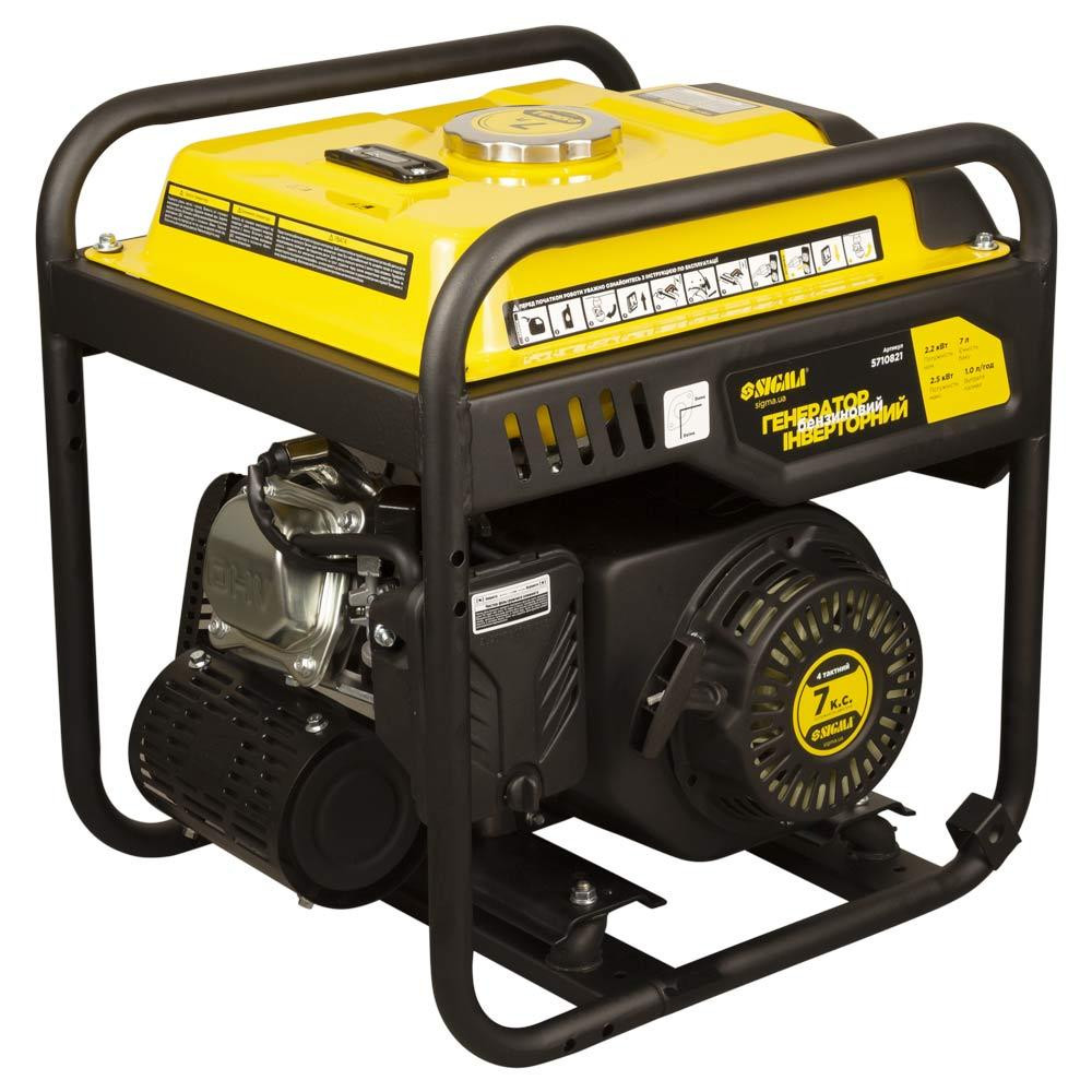 Генератор інверторний бензиновий 230 В 2.2/2.5 кВт 7 л 4-тактний ручний запуск SIGMA (5710821) Київ - фото 5