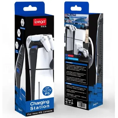 Зарядное устройство iPega PG-P5S016 Для геймпадів DualSense PS5 Sony PlayStation 5 Slim Black (PG-P5S016) Винница