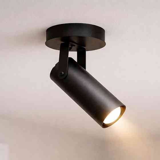 Светильник потолочный спот поворотный MSK Electric Focus под лампу Е27 черного цвета NL 14050-1 BK Одесса