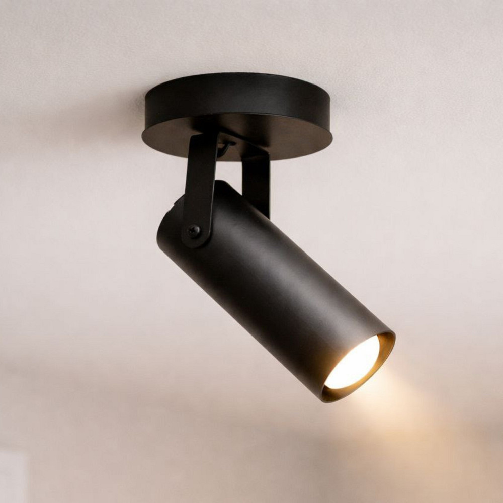 Светильник потолочный спот поворотный MSK Electric Focus под лампу Е27 черного цвета NL 14050-1 BK Одесса - изображение 4