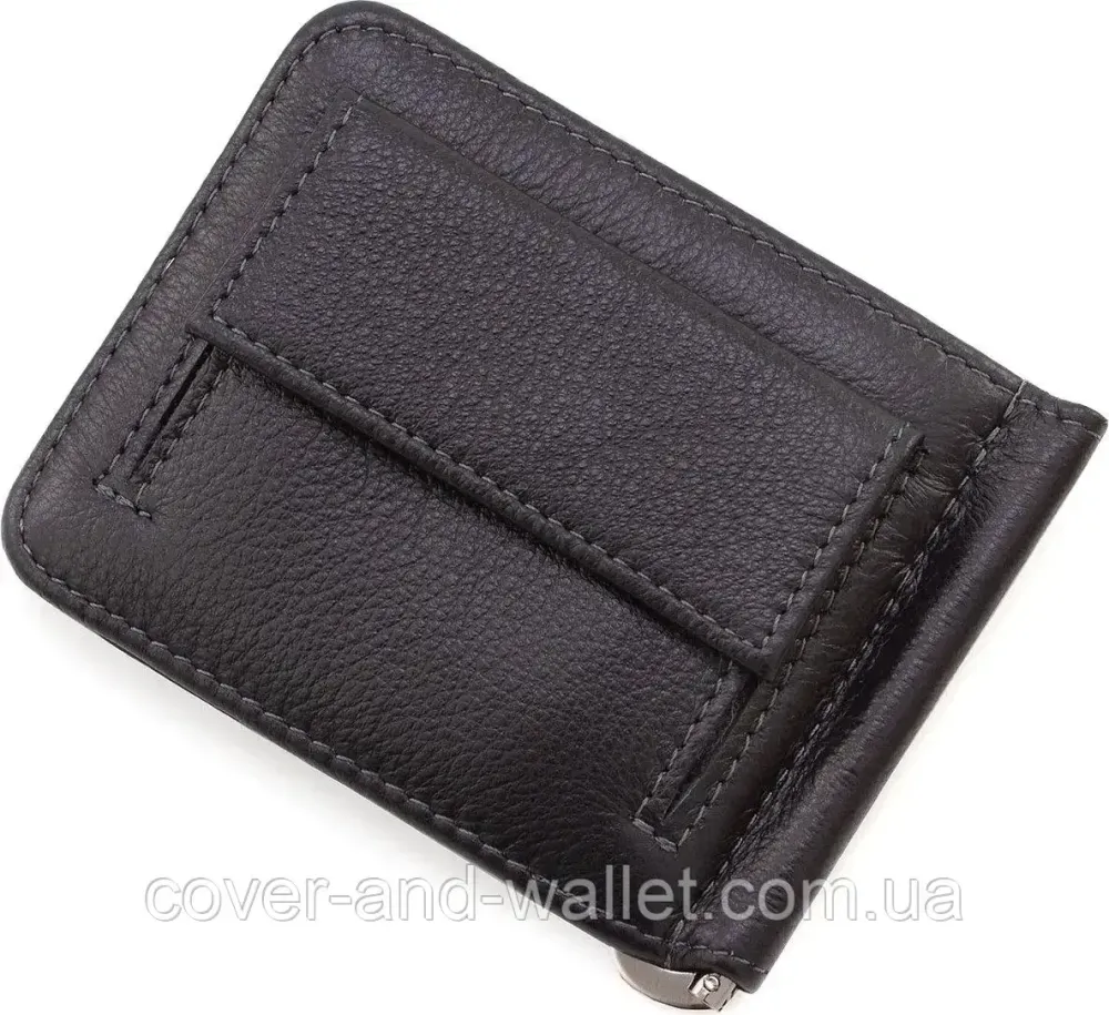 Тонкий шкіряний затискач для грошей на магнітній застібці Marco Coverna 22-125 Київ - фото 1