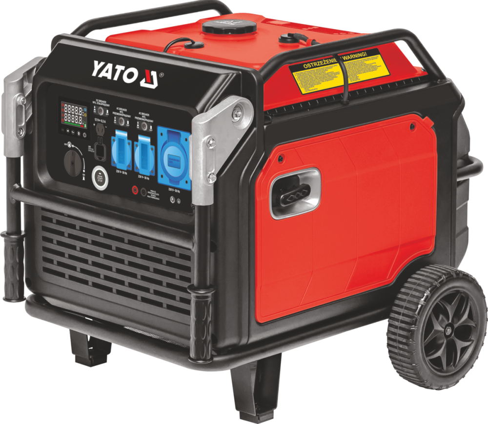 Генератор струму бензиновий інверторний YATO: P= 5 кВт, U= 230 В (AC) і 12 В 8,3А (DC), бак- 22,4 л Одеса - фото 1