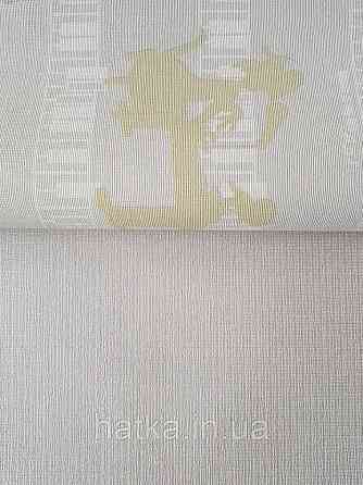 Шпалери вінілові на флізеліні AdaWall Ada Kids метрові дитячі однотонні смужки сіточкою світло-сірі Київ