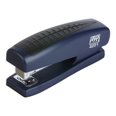 Степлер Buromax пластиковый, 20 листов, (скобы №24;26), 123 х 36 х 52 мм, синий (BM.4201-02) Винница - изображение 1