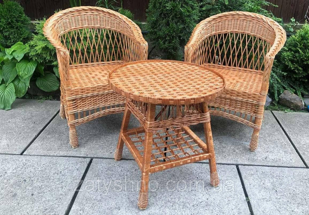 Меблі плетені з кріслами з низькою спинкою Київ - фото 1