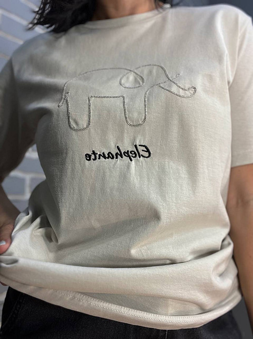 Футболка женская Pepper&mint BX24-001 цепочка слоник светло серая, светло-серый, S Киев - изображение 2