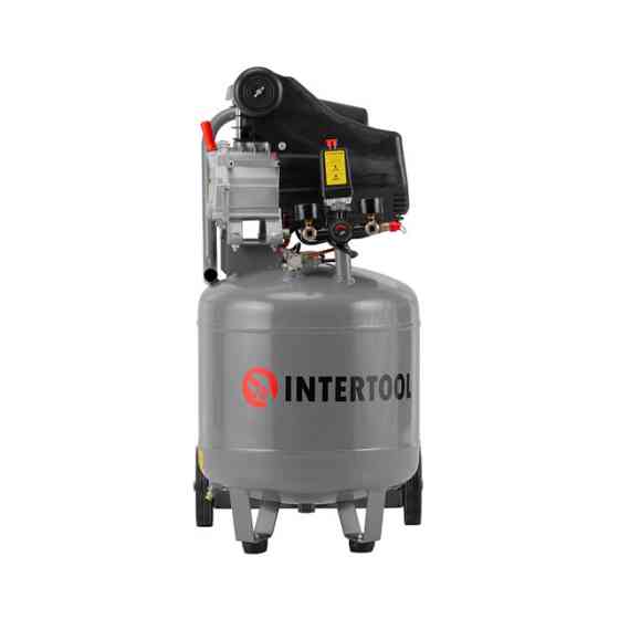 Компресор, 50 л, вертикальний, 1,5 кВт, 220 В, 8 атм, 206 л/хв, 63 дБ INTERTOOL PT-0019 Київ