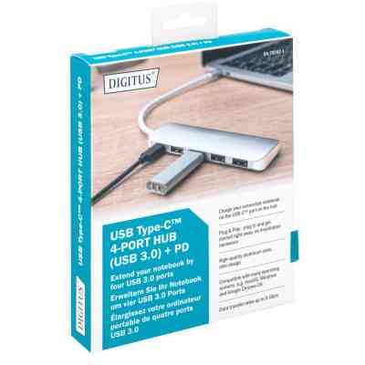 Концентратор Digitus USB Type-C, 4xUSB 3.0 (DA-70242-1) Винница