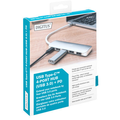 Концентратор Digitus USB Type-C, 4xUSB 3.0 (DA-70242-1) Винница - изображение 2
