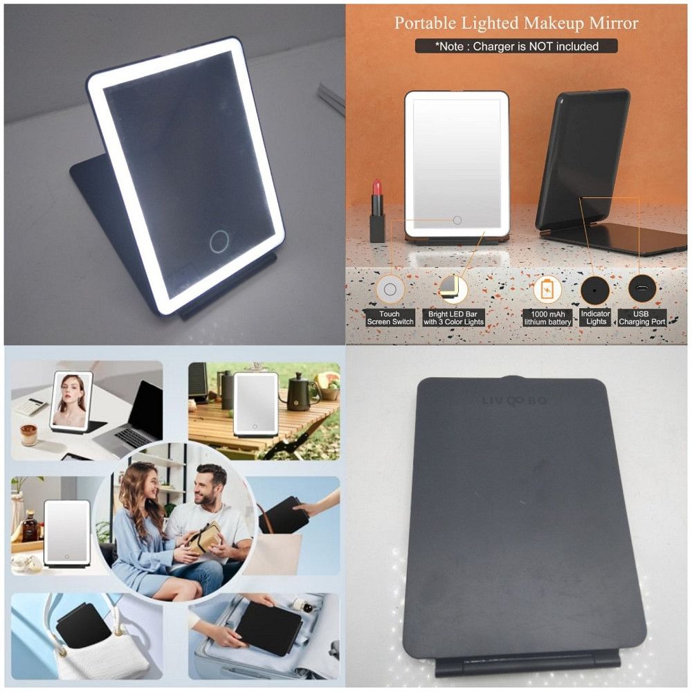 Косметичне дзеркало з підсвіткою 10183 (товар вживаний) Луцк - изображение 3