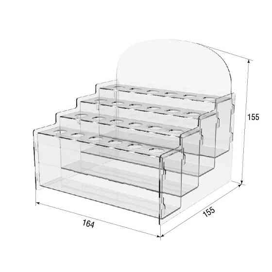 Підставка EKOSTAR для пробників із акрила 164х155х155 Київ