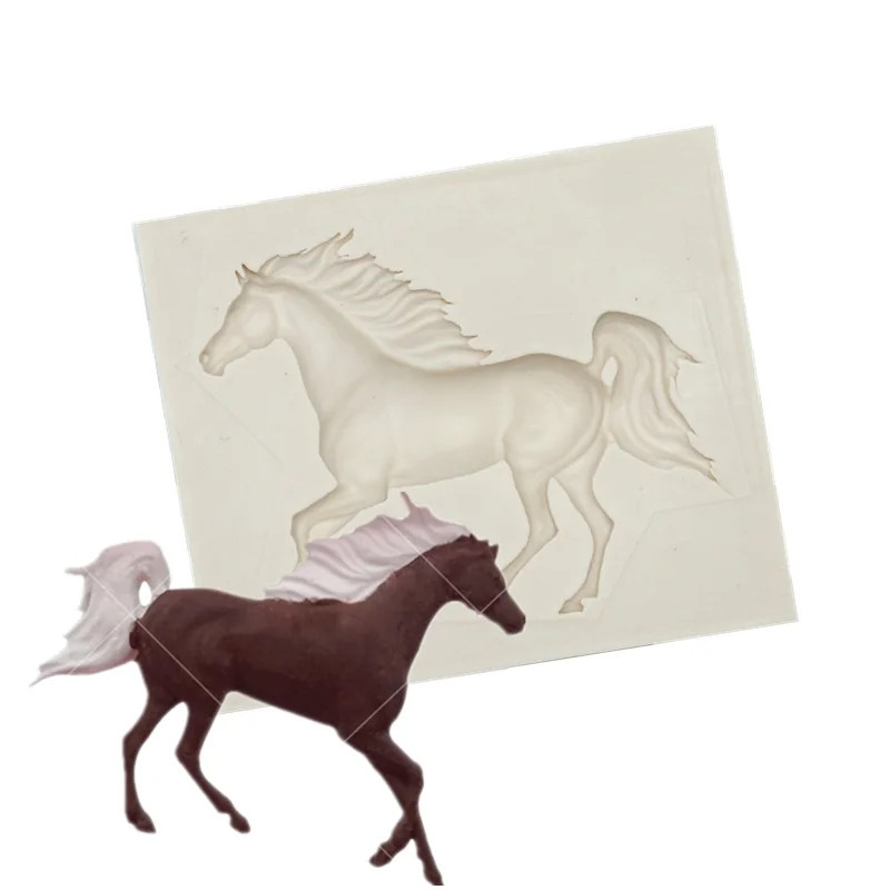 Молд силиконовый Лошадь 75 на 65 мм серый Киев - изображение 6