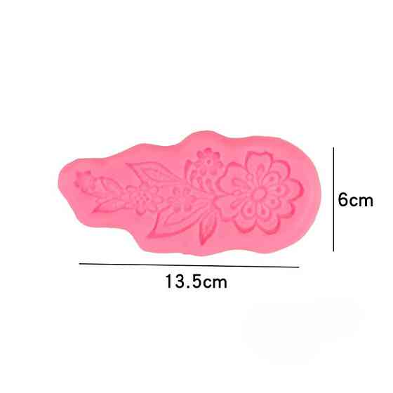 Молд силиконовый Цветок 135 на 60 мм розовый Киев