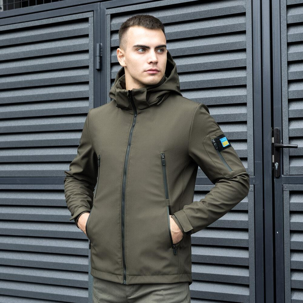 Куртка чоловіча демісезонна з капюшоном хакі Pobedov Motive Київ - фото 4