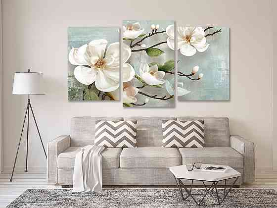 Модульна картина у вітальню/ спальню Малюнок Орхідея Art-587_3 70x130 см Київ