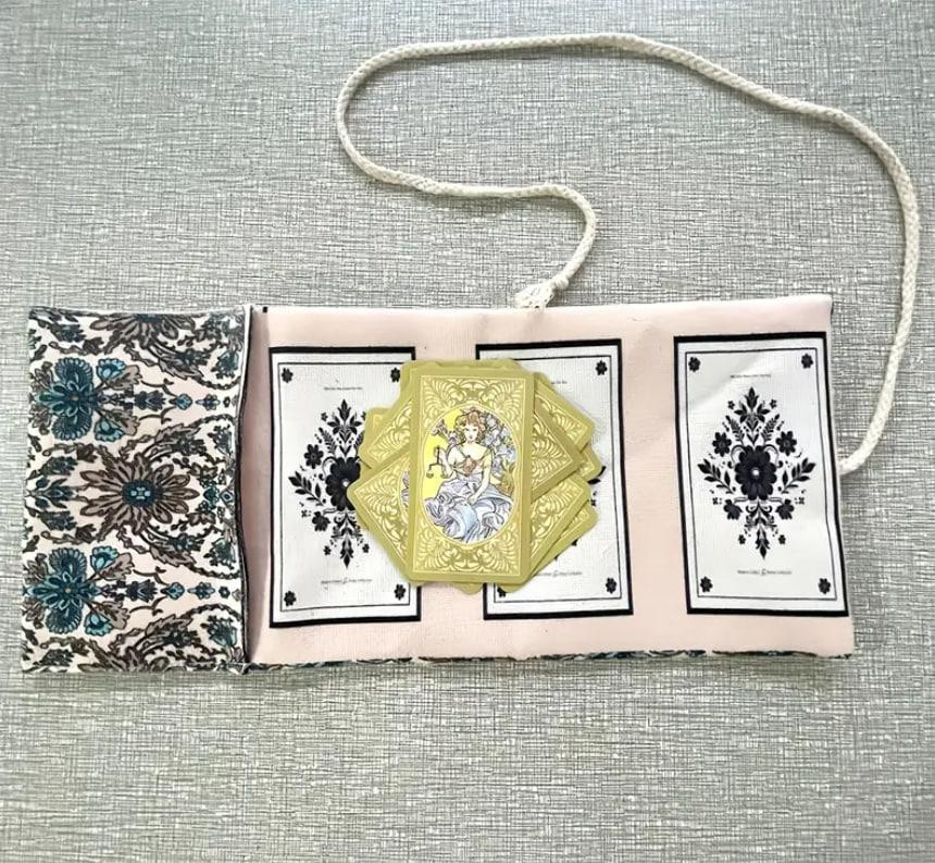 Сумка для хранения карт Таро с цветочным узором, чехол для карт таро 38*17 см. Киев - изображение 2