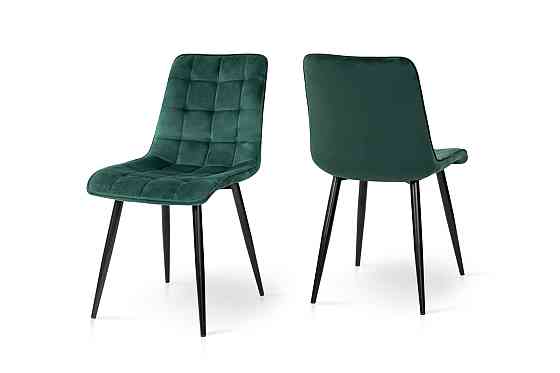 Стілець Віллі чорний /велюр зелений Київ