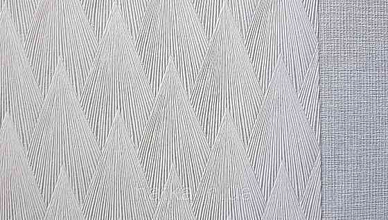 Шпалери вінілові на флізеліні AdaWall Omega1.06х10 геометрія 3д фігури структурні білі зі сріблом 23202-1 Київ