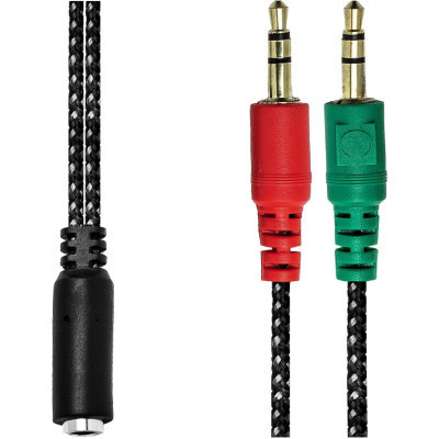 Перехідник XoKo AC-007 2x3.5-мм jack(F) - 3.5-мм 4pin jack(M) (XOKO AC-007) Вінниця - фото 4