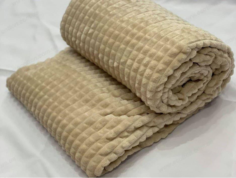 Ecotton Плед Ecotton 150х200 см із мікрофібри кремовий Greish Beige Коломия - фото 1