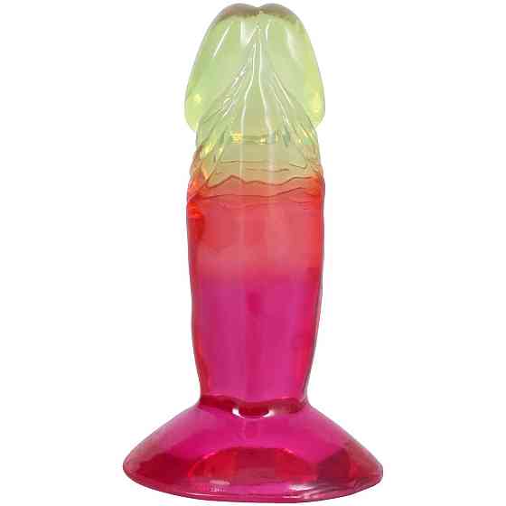 Дилдо Doc Johnson Crystal Jellies - 4.5 Inch Classic Dong - Rainbow Sex Aura Київ